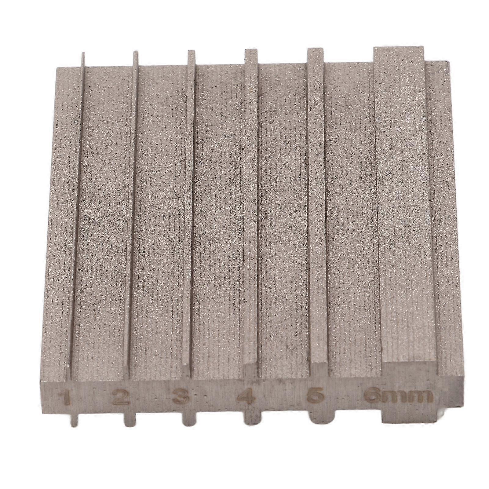 כלי השחזה החלקה קצה DIY חומר פלדה עמיד מחדד קצה עור נוח לתיקון חפירה רחבה 6 מ"מ חריץ מרובע אפור