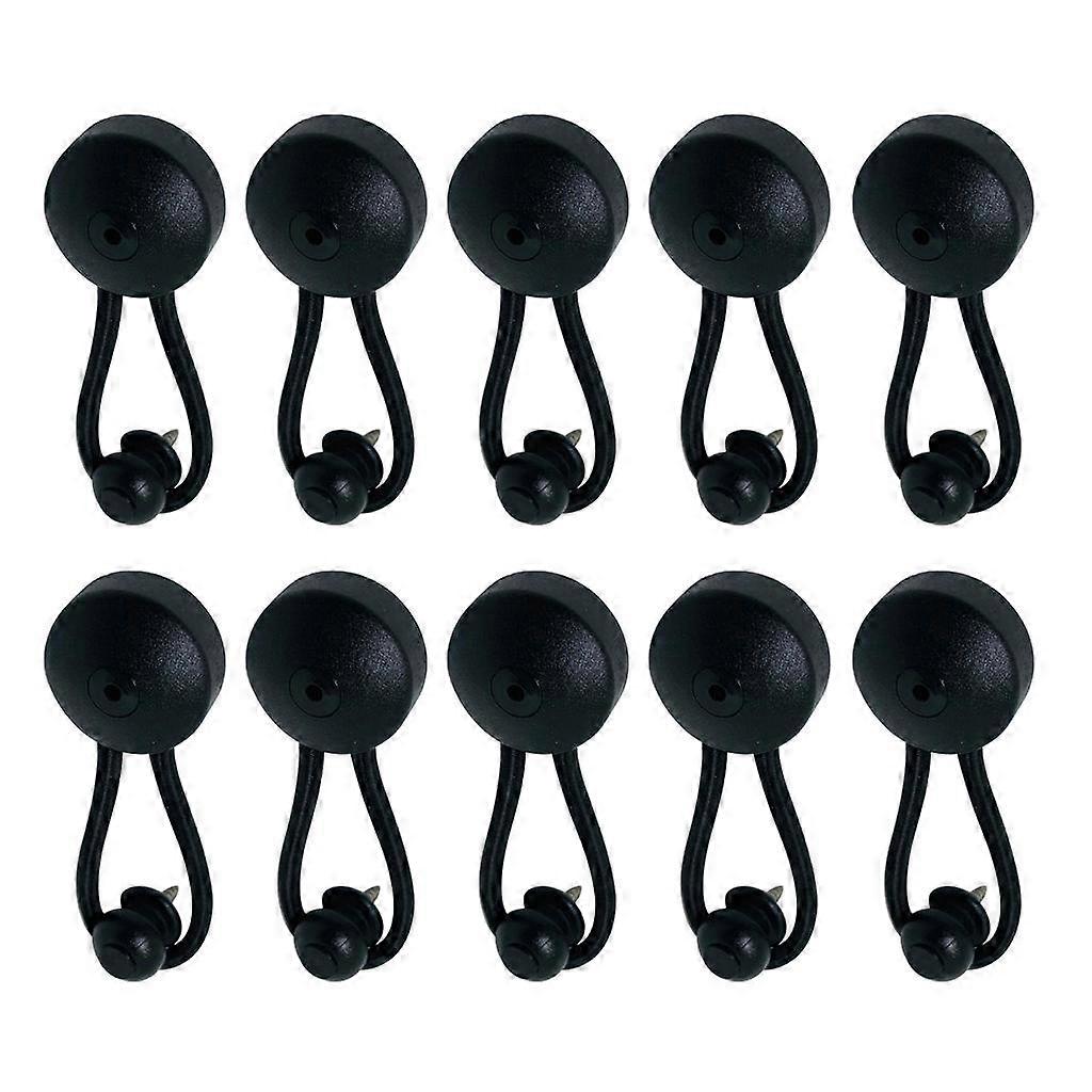 10 Sets Bungee Shock Cord Clip Loop Boat Truck Tarp Canvas Cover With Knob