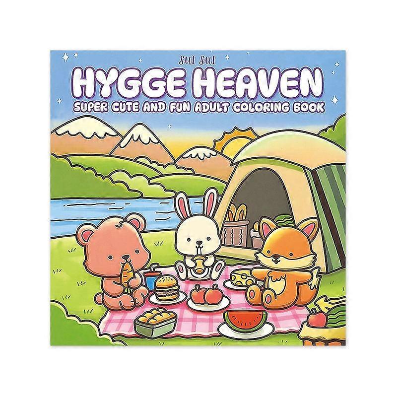 Coloring Book for Adults and Teens Featuring Super Cute Kawaii Creatures