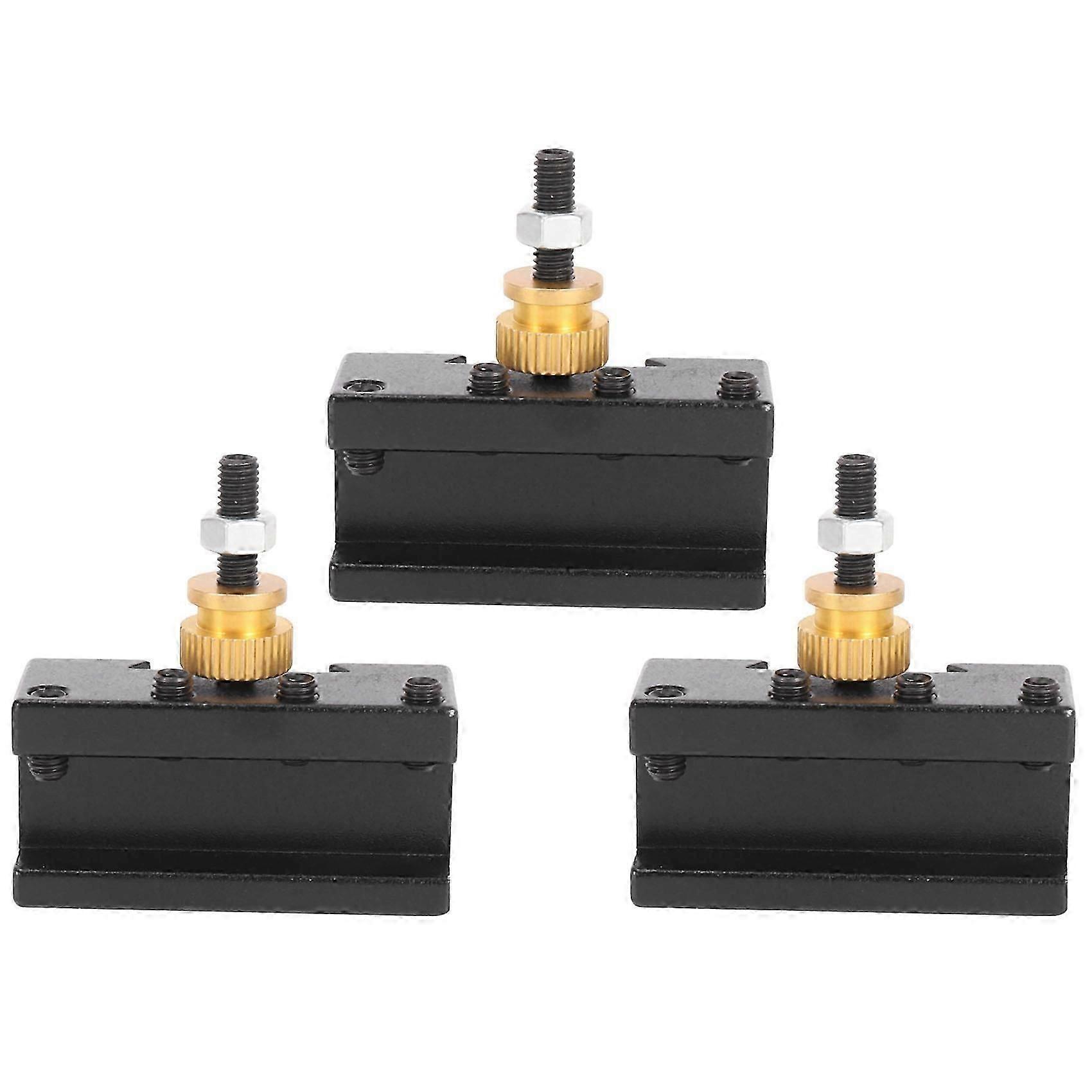 3Pcs Mini Lathe Quick Change Tools Post Holder Kit (1/4-1/2Inch), CNC Boring/Turning/Facing Holder Set js