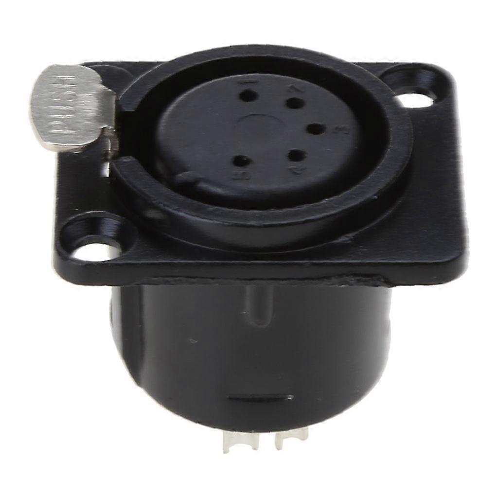 Gold-plated XLR-F Audio Speaker Microphone Socket Connector for DMX-Lighting