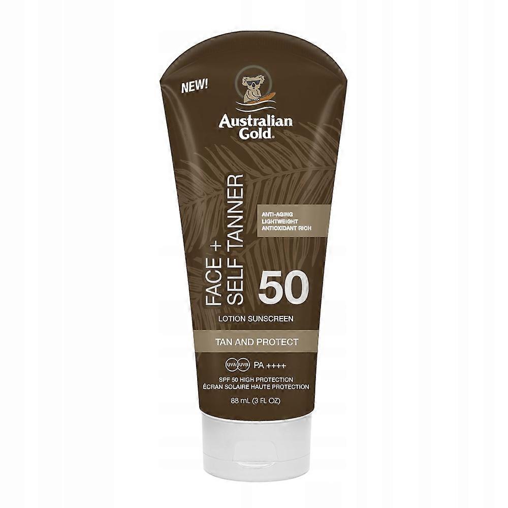 AUSTRALIAN GOLD SPF50 FACE WITH SELF TANNER 88ML