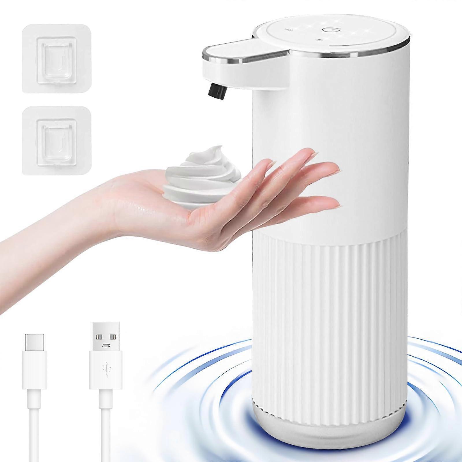 Automatic Foaming Touchless Rechargeable Soap Dispenser Adjustable Wall Mounted for Bathroom 12.2oz/360ml