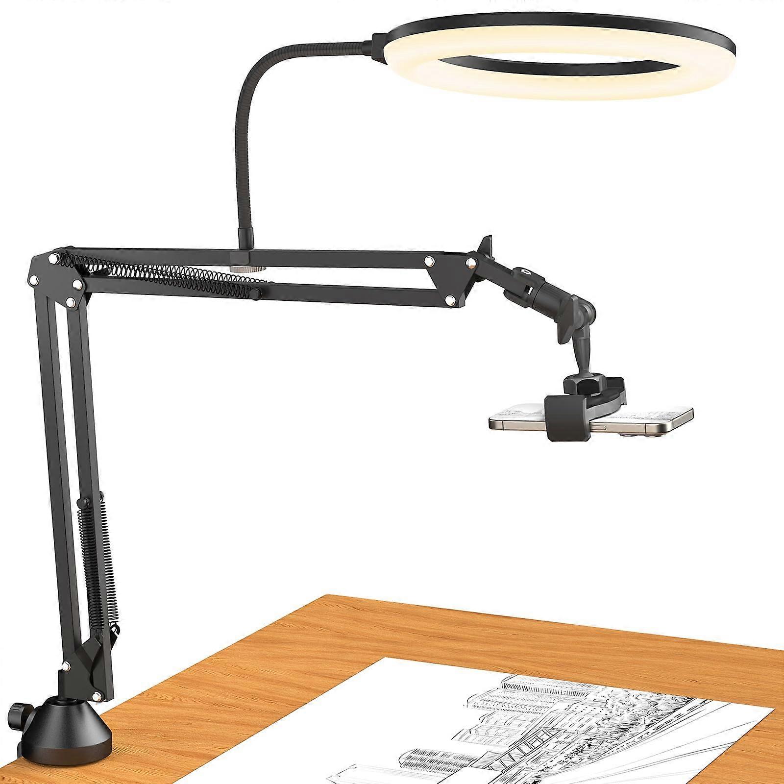 10' Adjustable Angle Ring Light Kit for Video Recording and Live Streaming, Dimmable with Tripod and Phone Holder