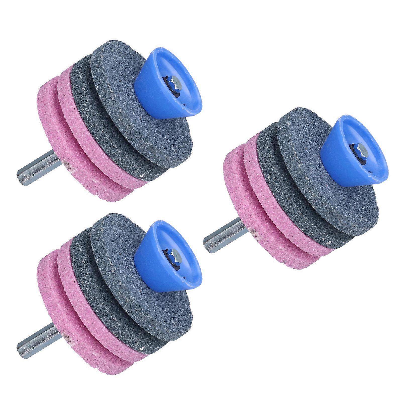 3Pcs 56mm Corundum Grinding Wheel Disc Blade Sharpener Kit