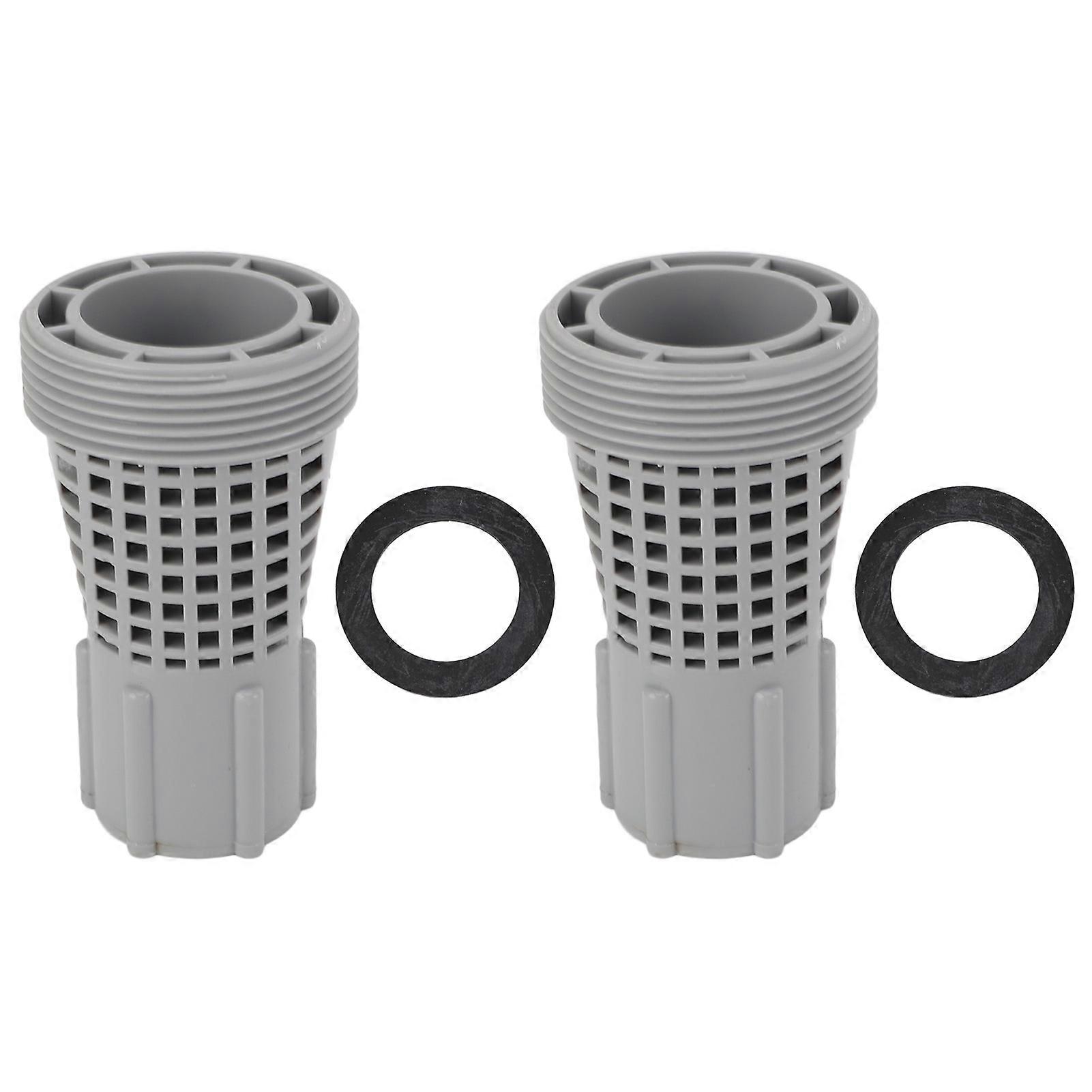 Universal Pool Long Filter Adapter with Gaskets Durable Plastic 2-Pack for Swimming Pool Maintenance and Replacement Task