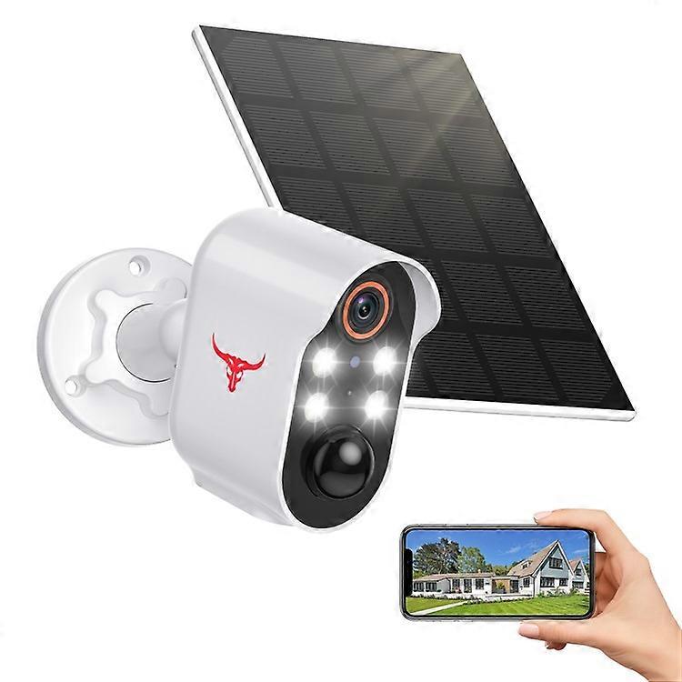 R6 WiFi Wireless Smart Camera Solar-Powered Two-Way Audio Monitor Camera Support Night Vision