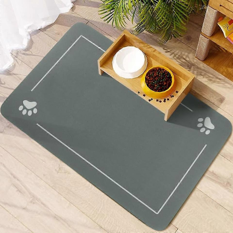 Absorbent Pet Feeding Mat 20x31 Waterproof Rubber Dog Mat Stain Resistant Non-Slip Design for Easy Cleanup