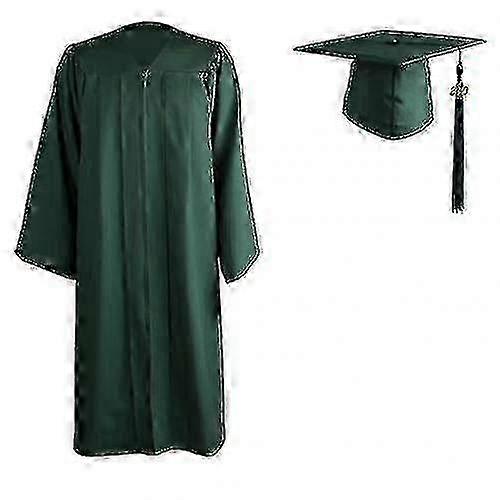 2022 Adult Graduation Gown with Zipper Closure and Cap for University Ceremony