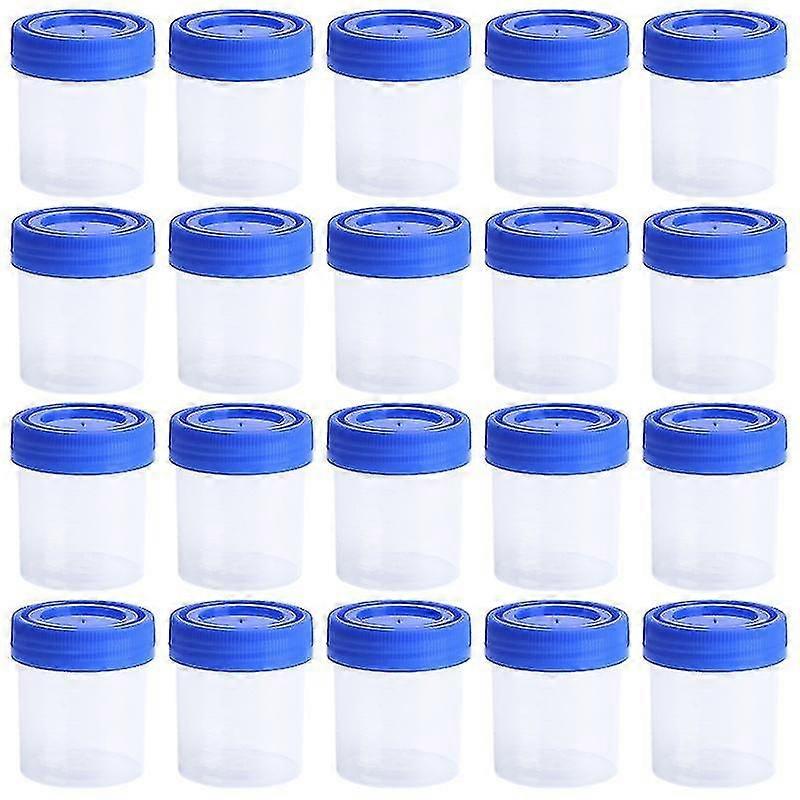50 Pcs/1 Pack 40ml Plastic Specimen Sampling Cup Practical Urine Sealed Container With Spiral Cover For Laboratory Use (random Color)