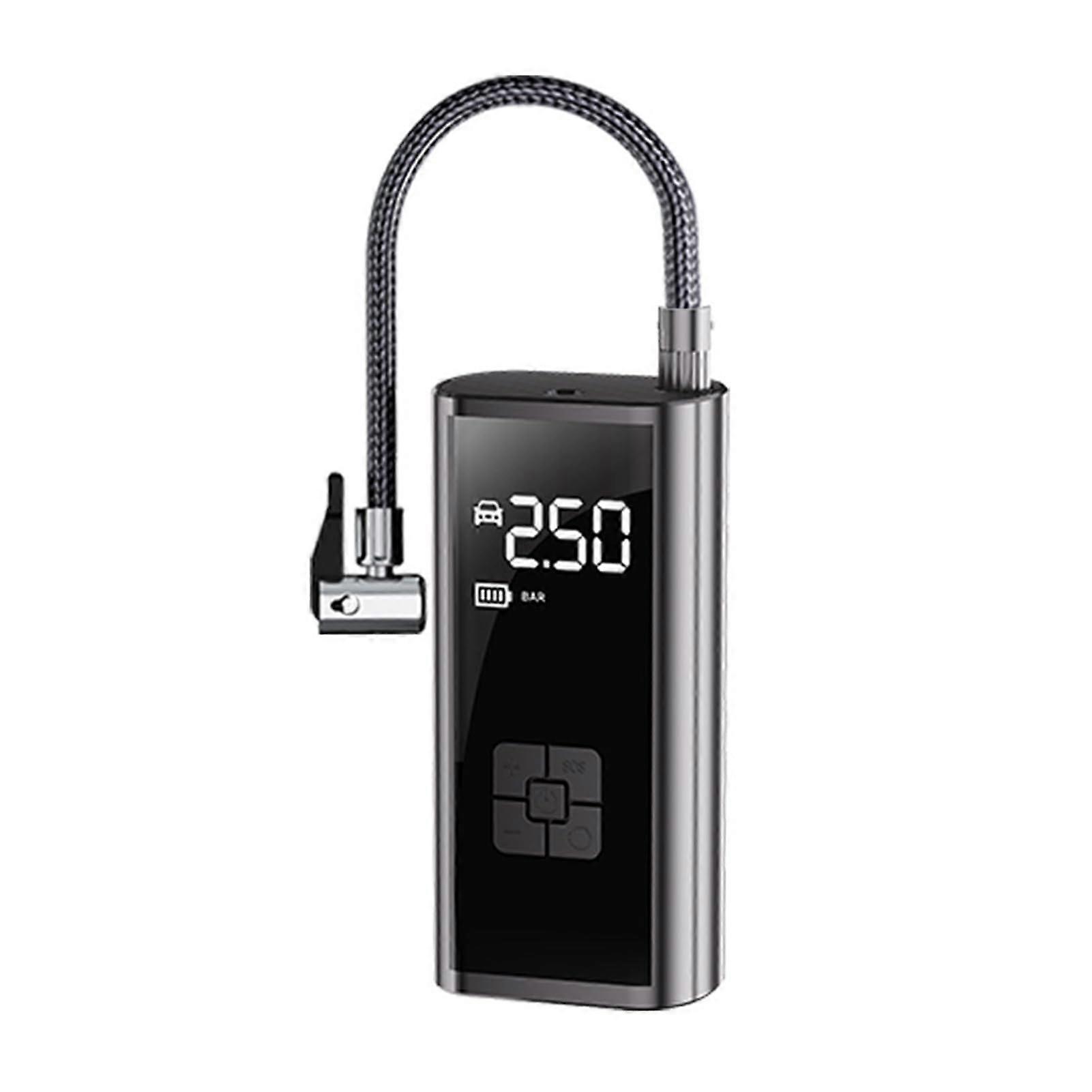 Tire Inflator Air Compressor, Cordless, with Tire Pressure Gauge 120PSI Upgrade 2000mAh Battery