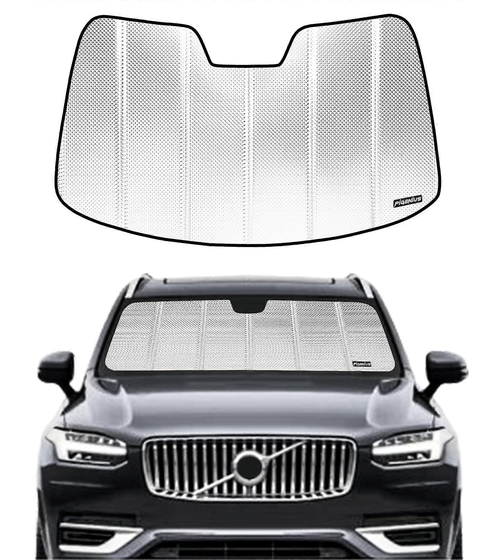 Windshield Sun Shade for 2016 Volvo XC90 Front Window, Custom Fit Reflective Sunshade with Storage Bag