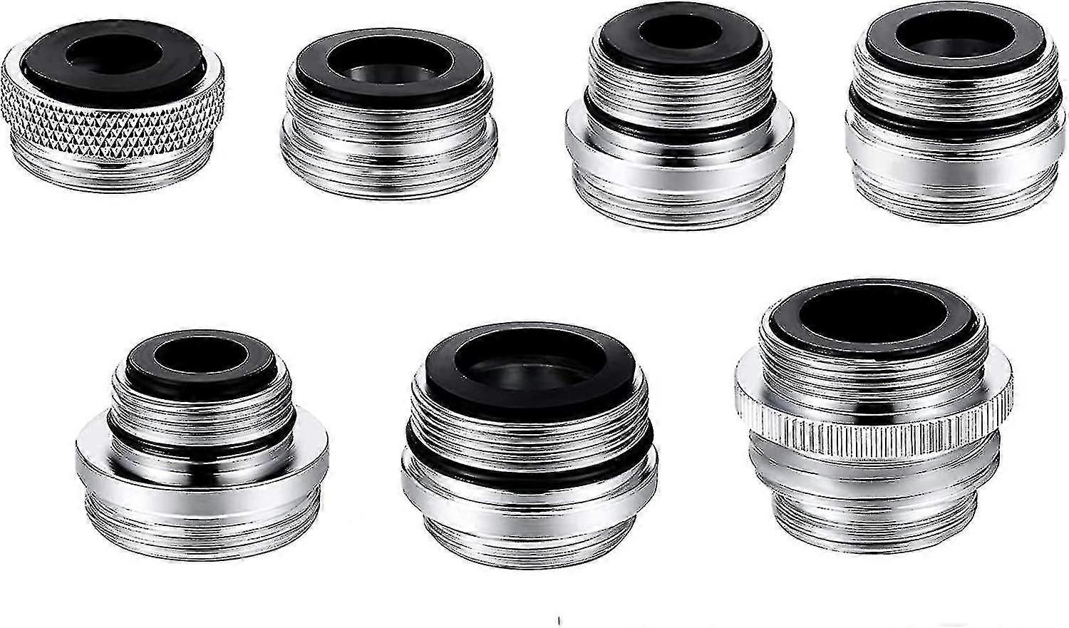 7pcs/set Faucet Aerator Adapter Kit,brass Kitchen Faucet Accessories Adapter Kit, Female To Male Faucet Adapters For Garden Hose, Sink Sprayers,water
