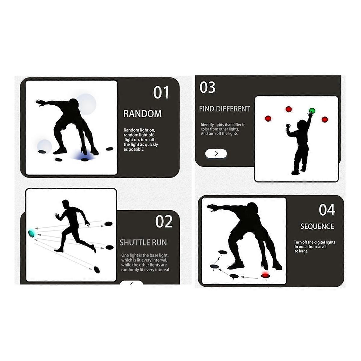 Reaction Training Light, 6 Lights Agile Reaction Speed Training Equipment for Football, Sports Trai