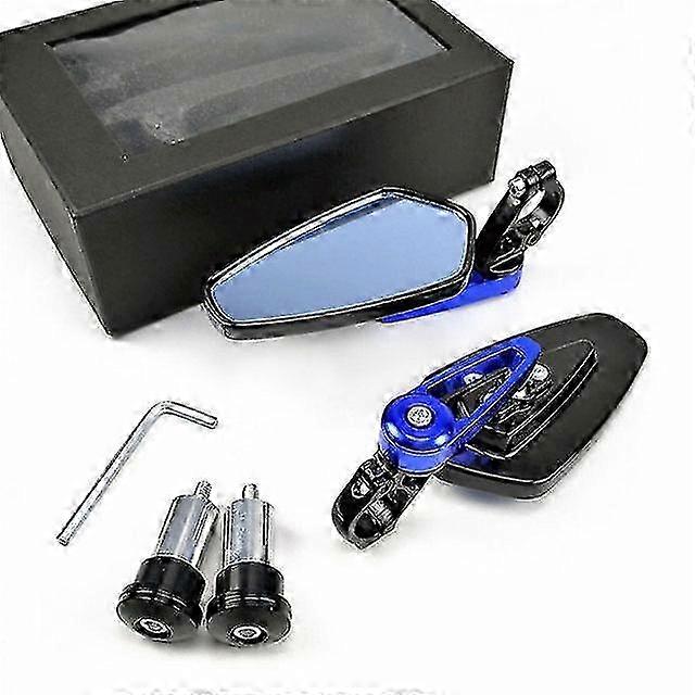 Qx Accessoires Moto 7/8 « 22mm Bar End Rétroviseurs Verre Bleu Pour Ktm Duke 390 790 Exc Excf 125 200 250