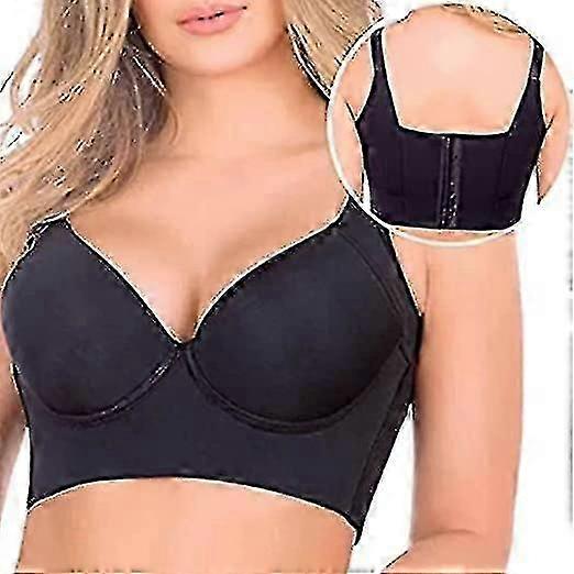 Full Back Coverage Bras For Women, Fashion Deep Cup Hide Back Fat Bra With Shapewear Incorporated Push Up Sports Bras