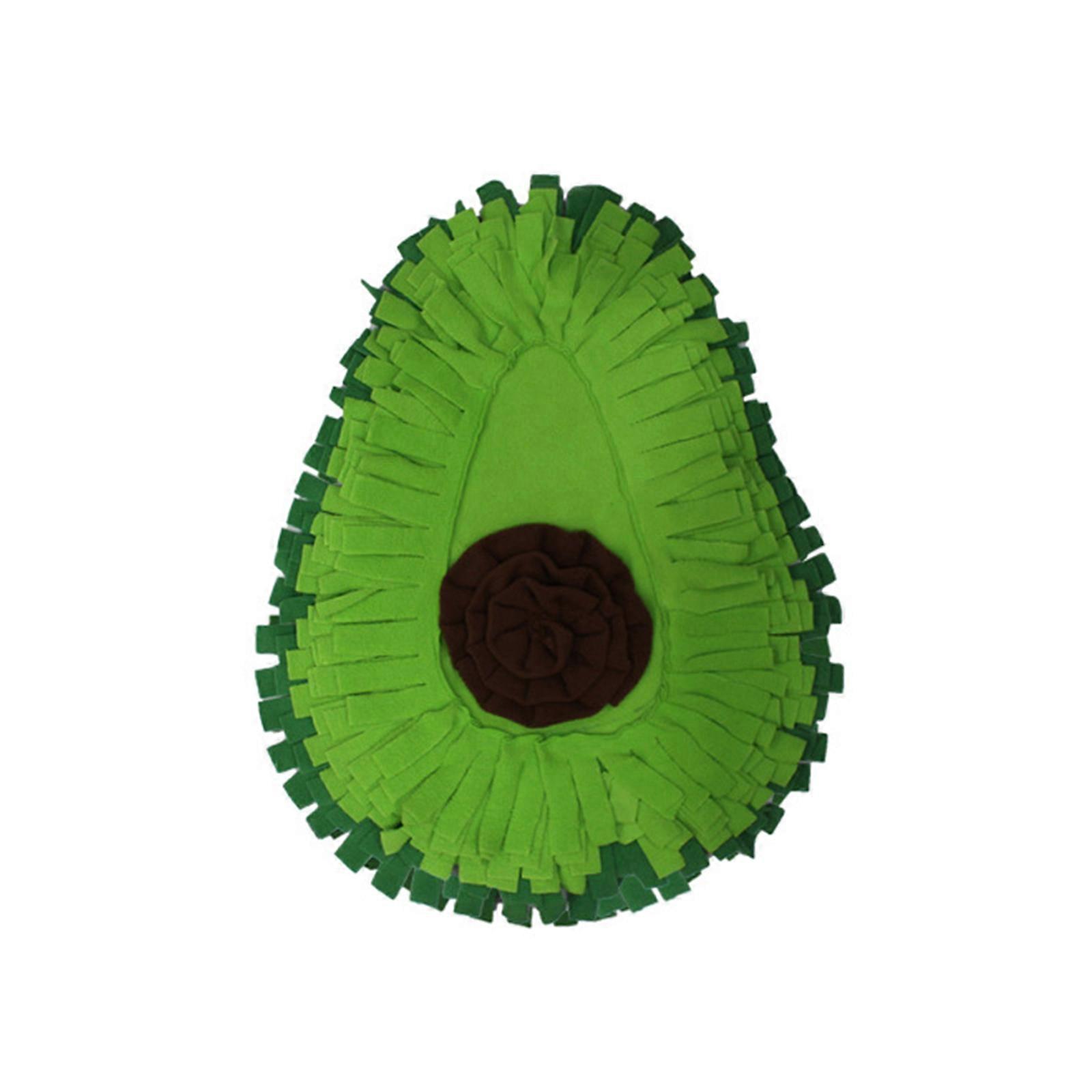 Dog Snuffle Mat Interactive Puzzle Feeder Slow Feeding Toy Avocado Shape Improving Intelligence for Rabbit Bunny Puppy