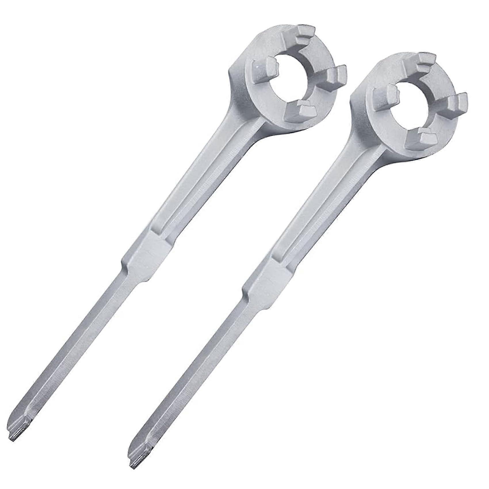 Bung Wrench 55 Gallon Drum, Drum Wrench Aluminum Wrench Barrel Opener Tool for Multiple Sizes, Silver