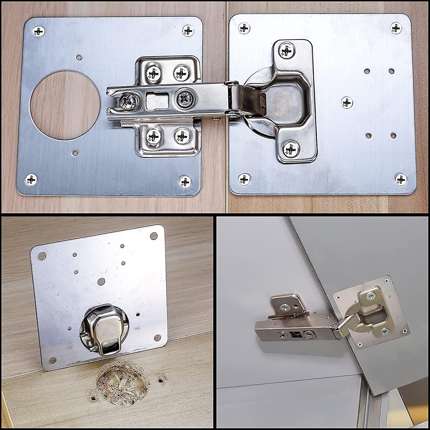 4 Hinge Repair Plates Kitchen Door Repair Plates With