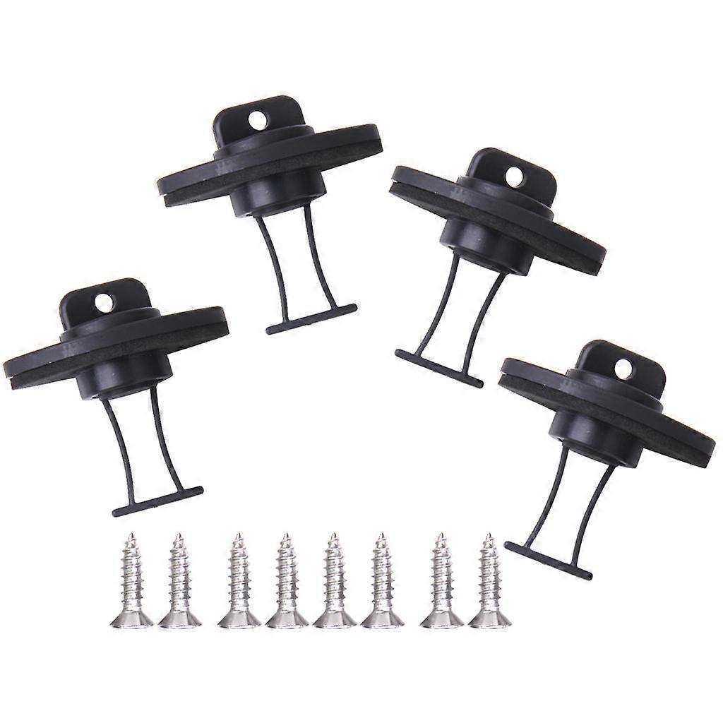 Universal Jolle Kajak Kanoer Båd Gevind Afløbsprop Bung 4 Knopper + 8stk Skruer