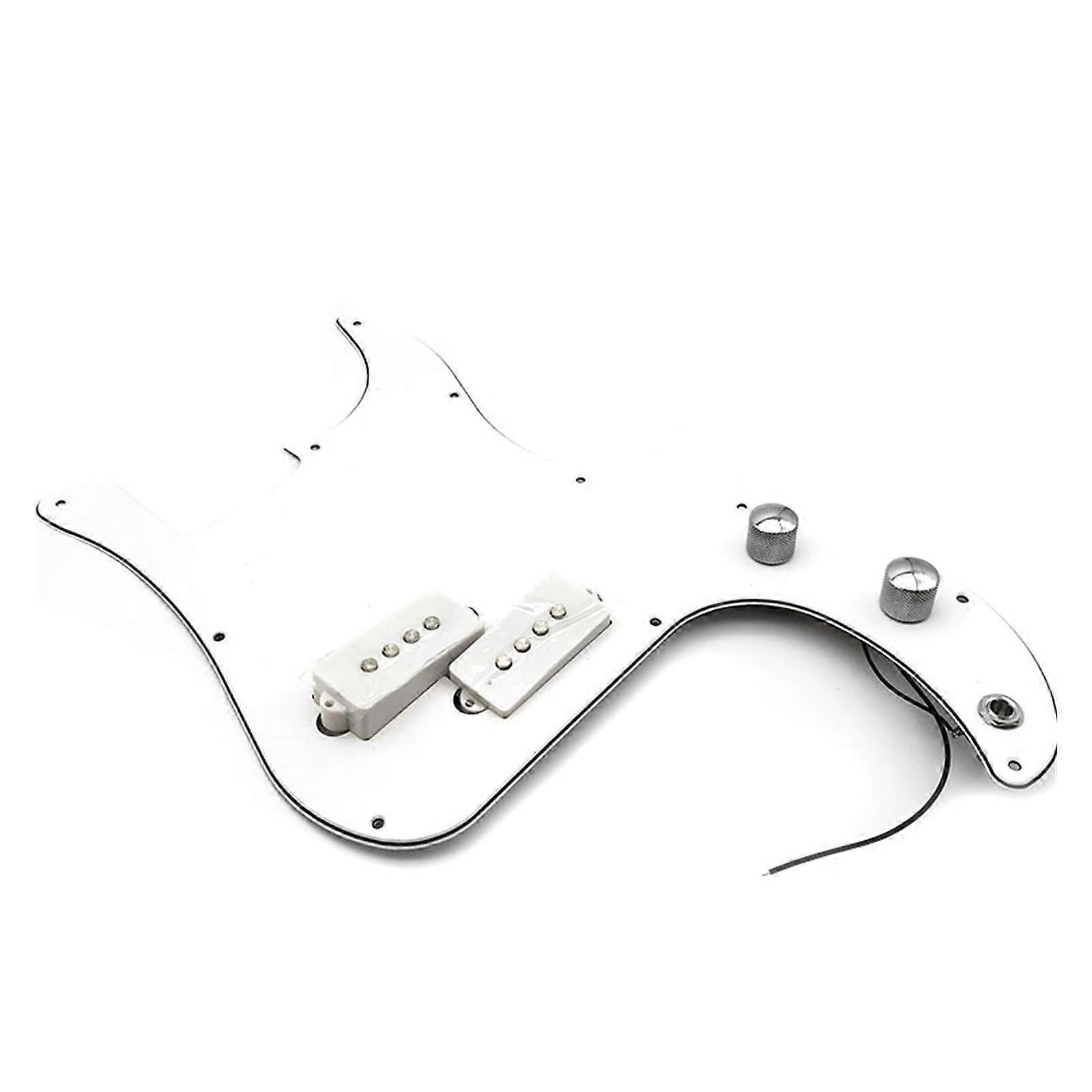 Prewired Loaded Pickguard Set for Precision Bass Guitar White