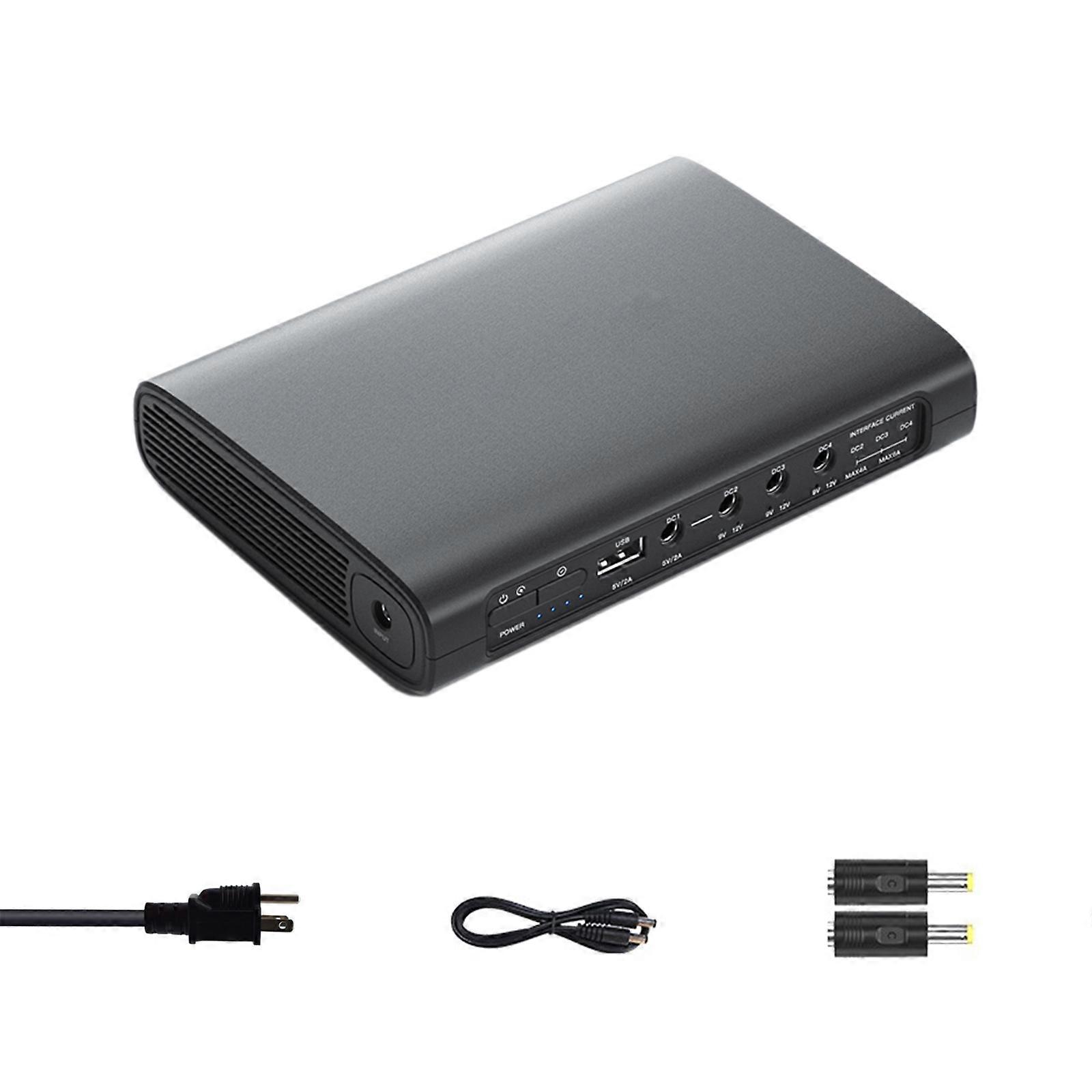 16000mAh/20000mAh/25600mAh 5V 9V 12V UPS Uninterruptible Battery Backup Power Supply for WiFi Routers Camera Speaker Multicolor