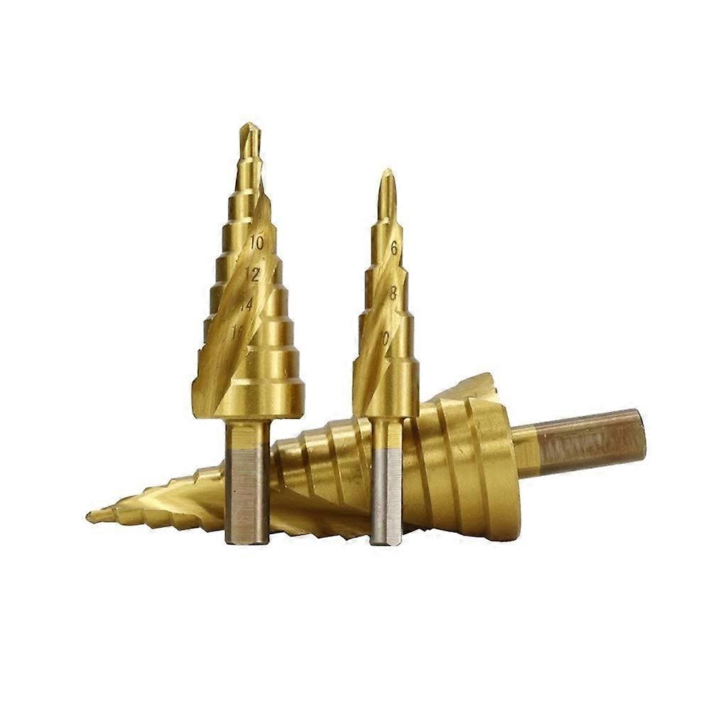 Drill Bit Conical Step Drill HSS Drill Bit for Woodworking Central Drill with Spiral Groove HSS Drill Bit with Core Coated 1 piece 4 20 mm