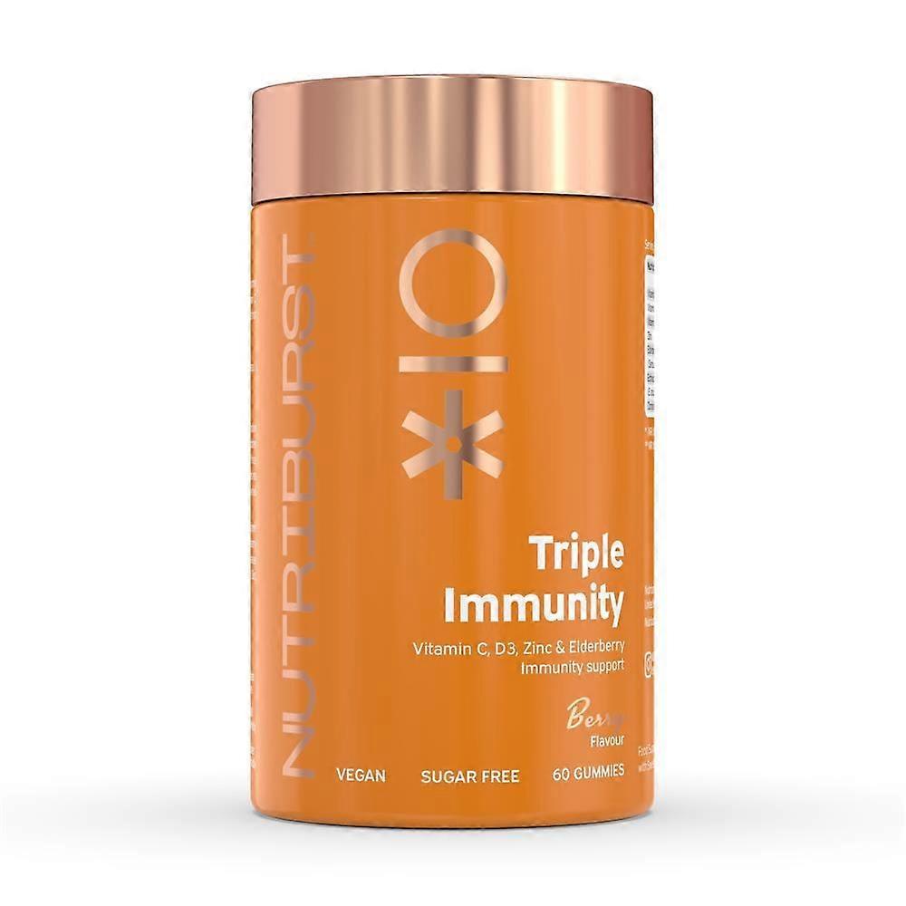 Nutriburst Sugar-Free Vegan Triple Immunity 60 Gummies