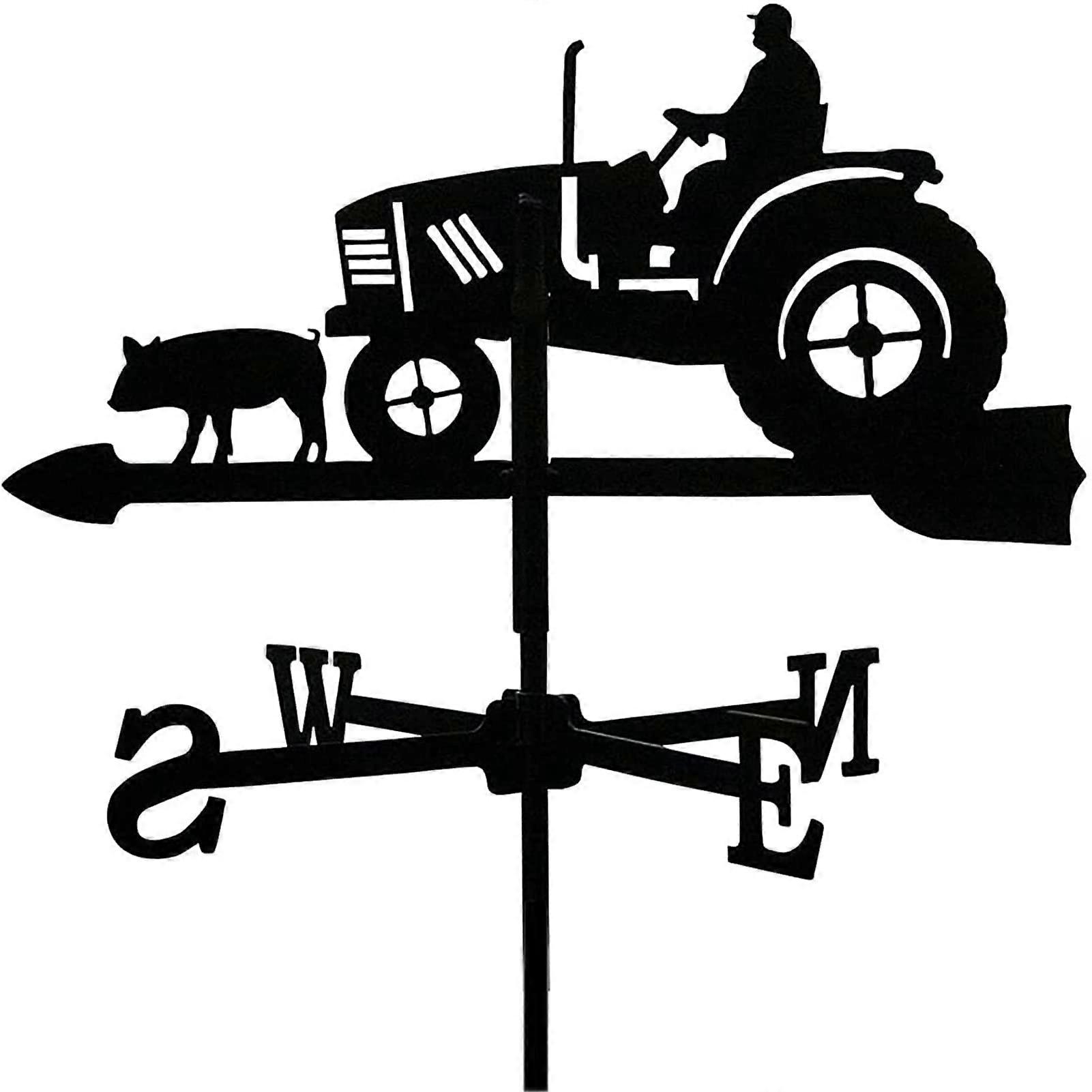Weather vane with roof mounting, wind direction indicator with rustproof coating, style 2