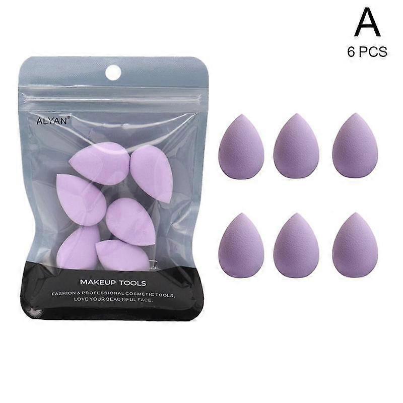 6-Pack Mini Makeup Blending Sponges Soft Non-Latex Cosmetic Puffs for Flawless Foundation Application