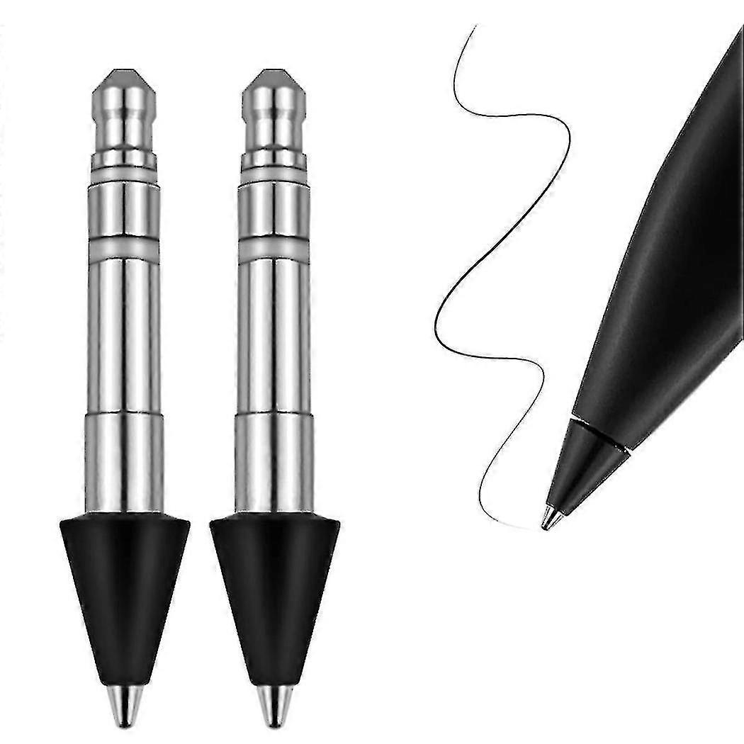 2pcs Stainless Steel Fine Tip Pen Nibs for Smooth Writing & Precise Control