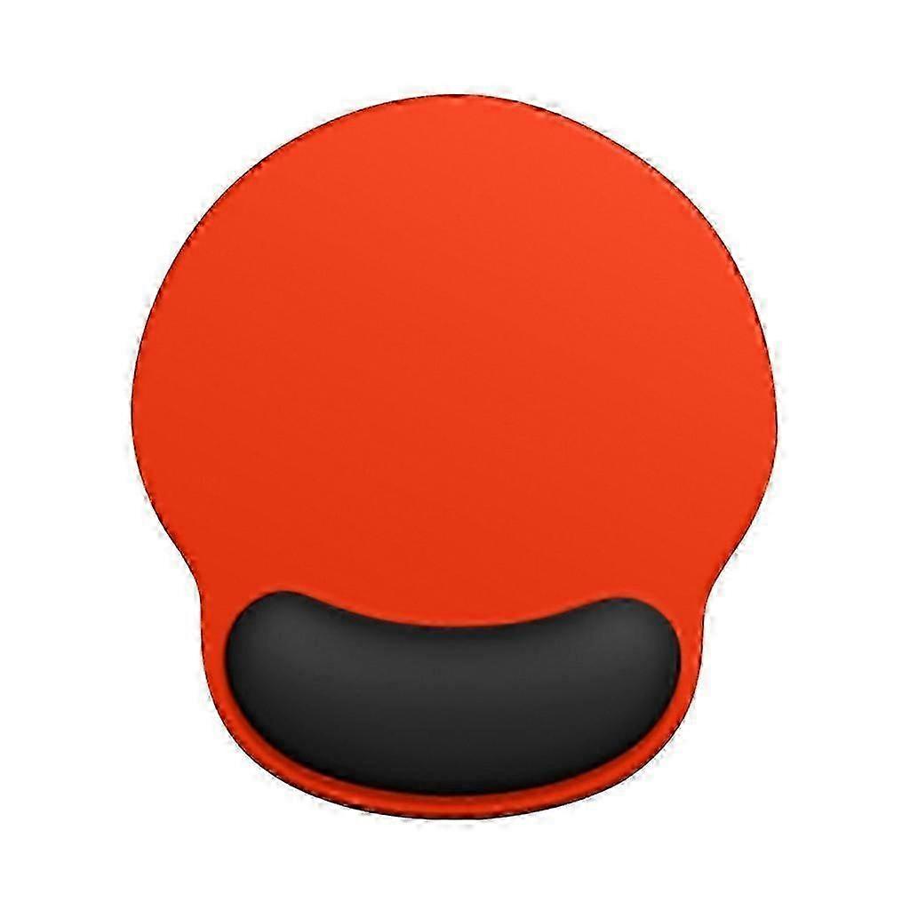 Ergonomic Silicone Mouse Pad with Wrist Rest, Non-Slip Support Mat - Orange