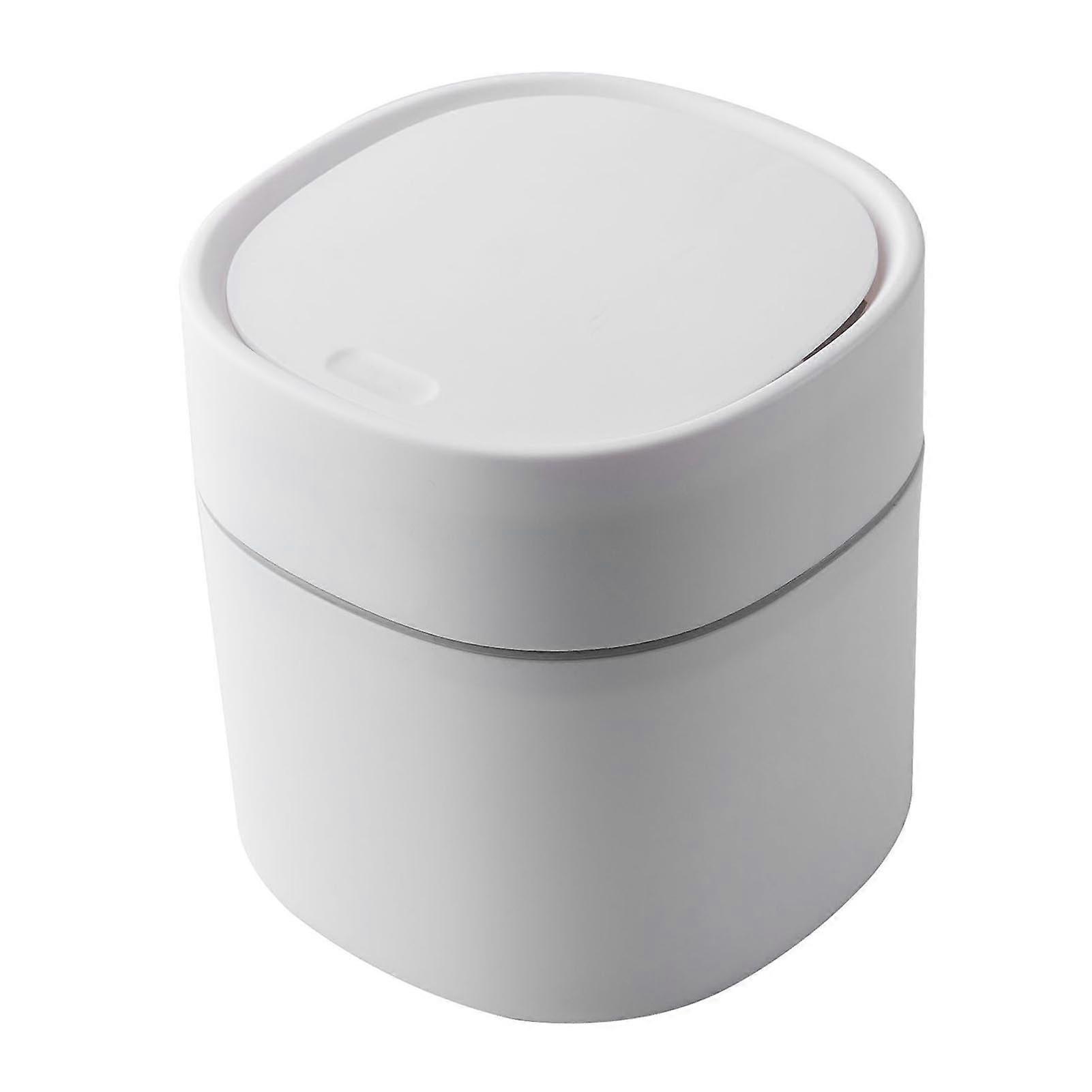 Mini trash can with lid, desktop trash can, plastic mini trash can, small dining table, home office, for storing various items