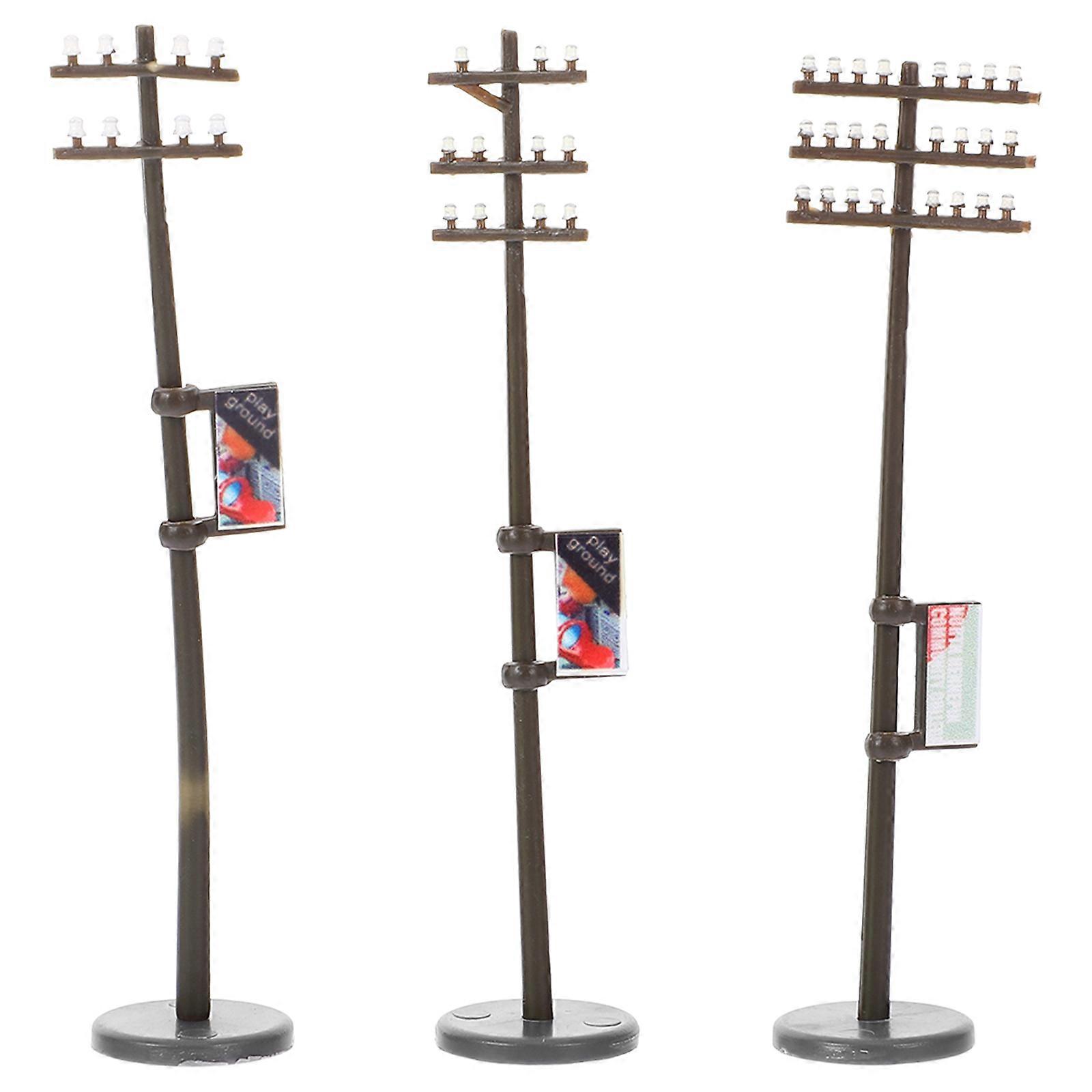Creative Telegraph Pole Models, Versatile Decoration for Sand Table Ideas