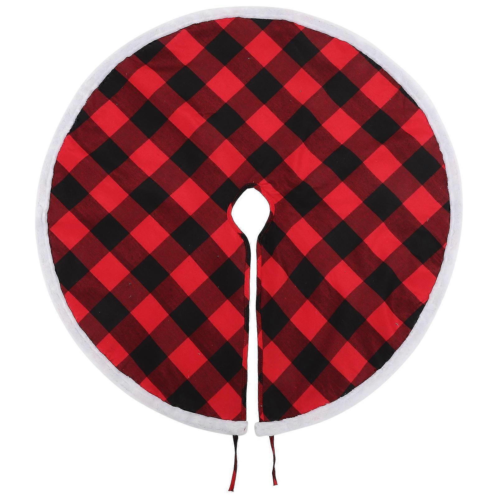 Rustic Tree Skirt Black Tree Base Cover Christmas Party Decorations 1Pcs