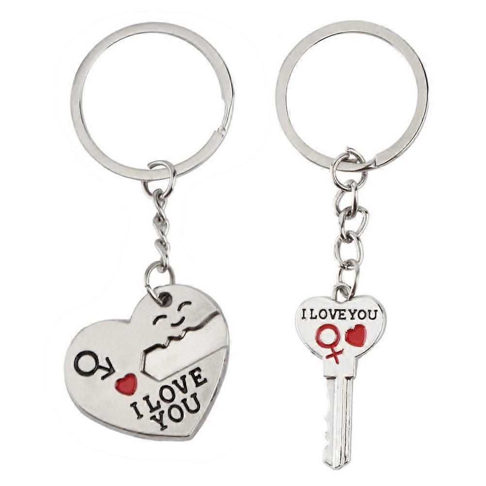 Couples Keychain Metal Keychain I Love You Keyring Boyfriend Girlfriend present 2.8x2x0.4inch