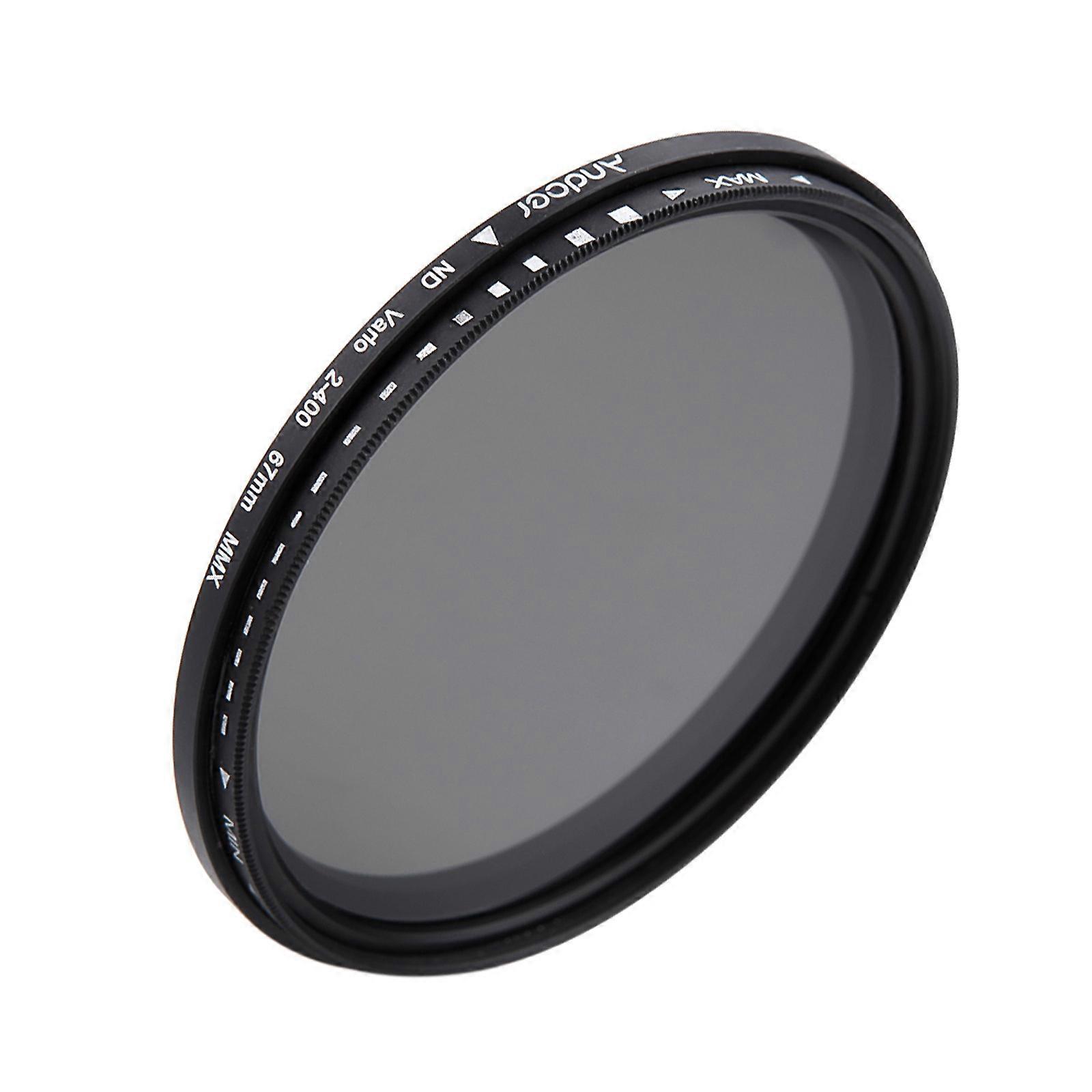 Andoer 67mm Variable ND Filter ND2-ND400 for DSLR - Precision Light and Depth Control