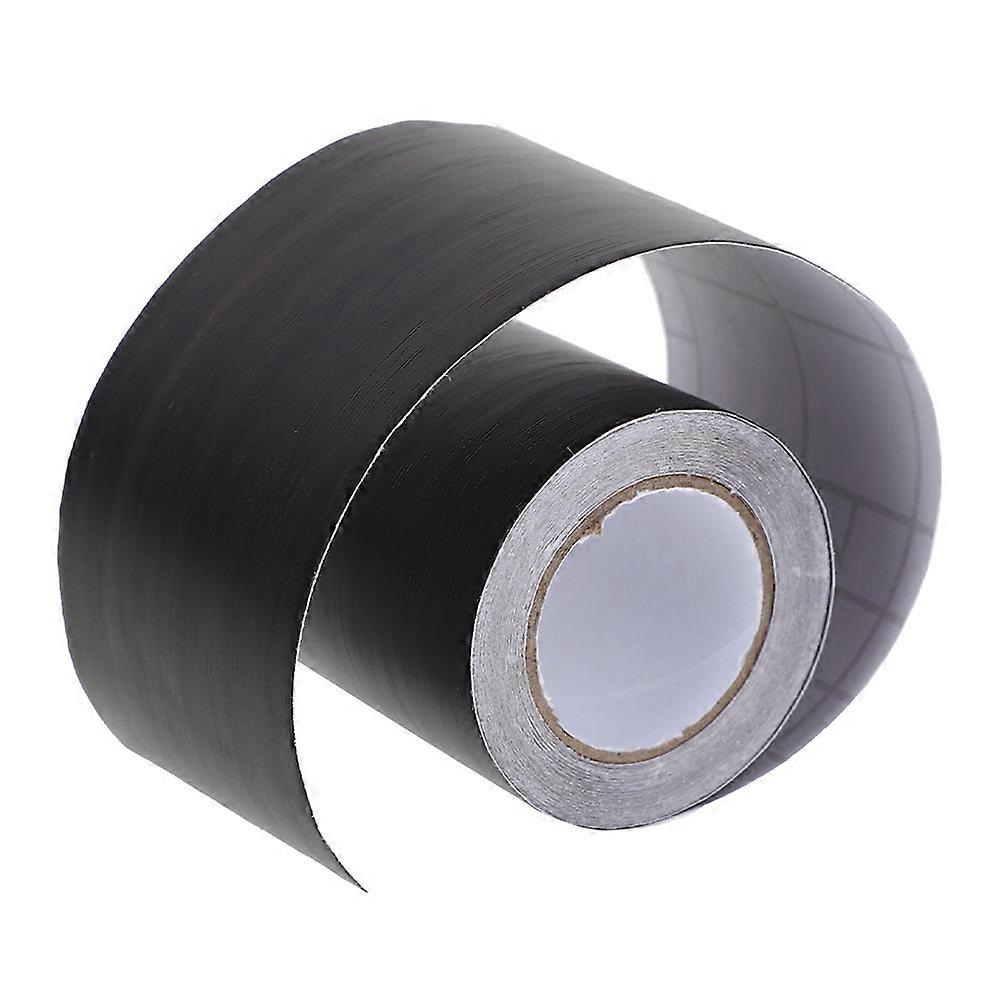 Baseboard Trim Wall Molding Trim Self Adhesive Decorative Accent For DIY Enthusiasts Homeowners Black Wood Grain 500.00X12.00X0.10CM 1 Roll