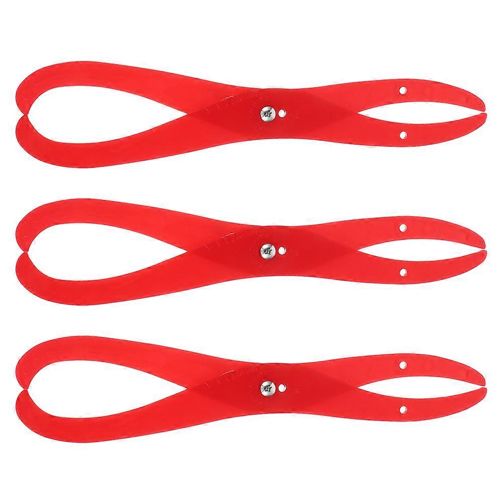 Ceramic Measuring Pottery Tool Caliper For Artistic Creation 31.00X6.00X2.00CM Red 3Pcs