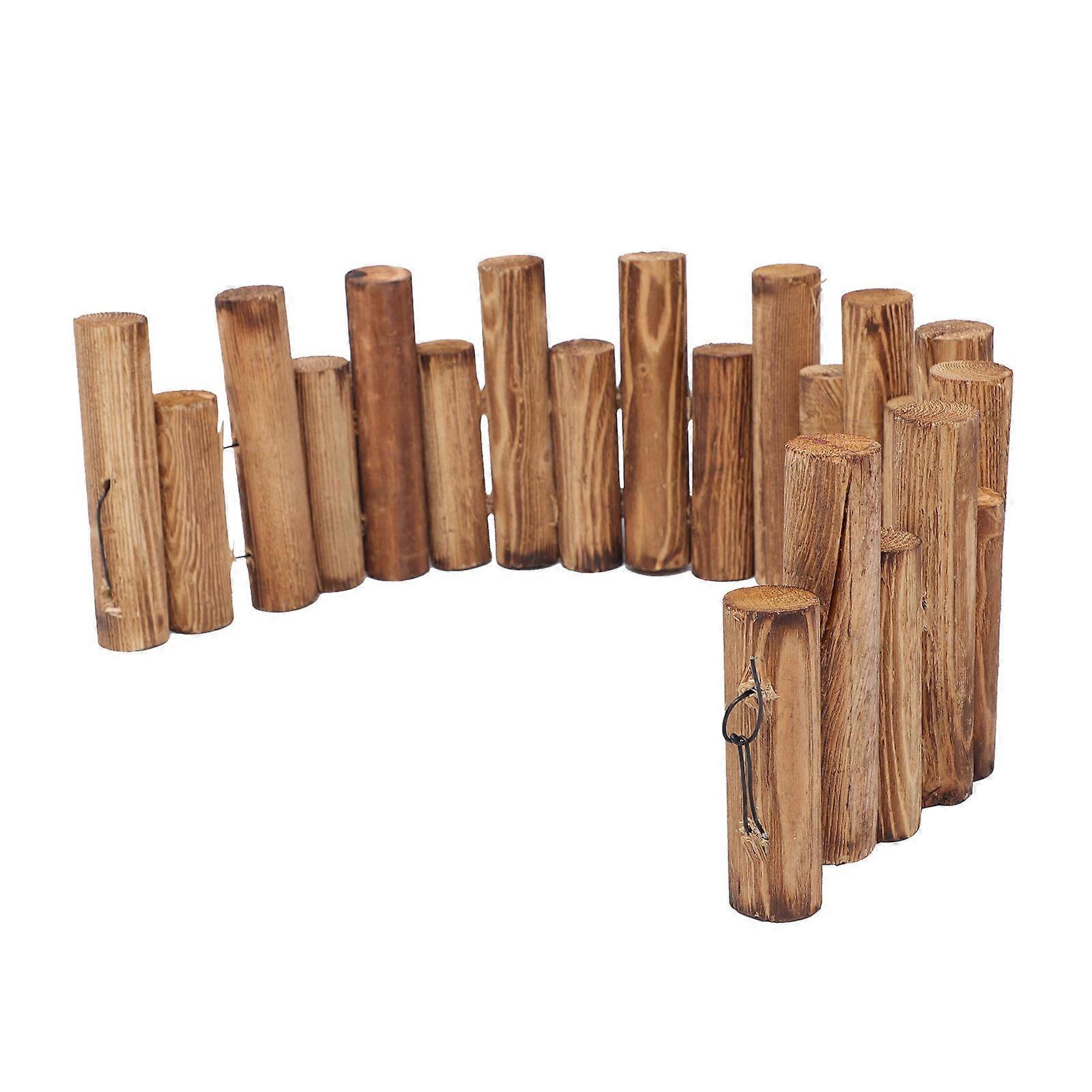 Decorative Garden Fence Cylinder Wooden Design Partition For Courtyards Balconies Kindergartens 1Set