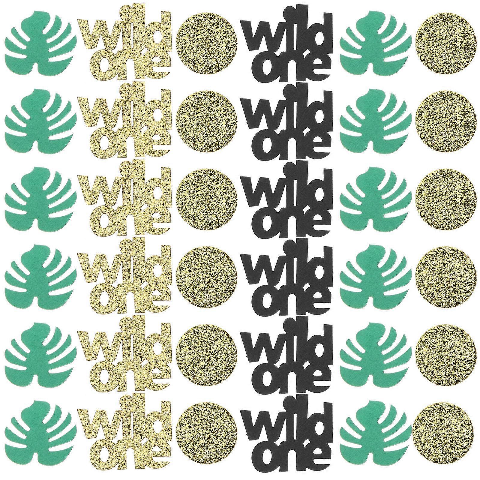 Confetti Palm Leaf Shaped Party Props Birthday Decorations Assorted Color Round Shape 1 Set