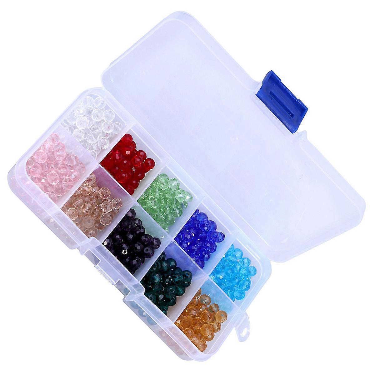 Assorted Spacer Beads 300Pcs 8mm Briolette Crystal Glass Beads Assorted Colors DIY Projects Craft Accessory