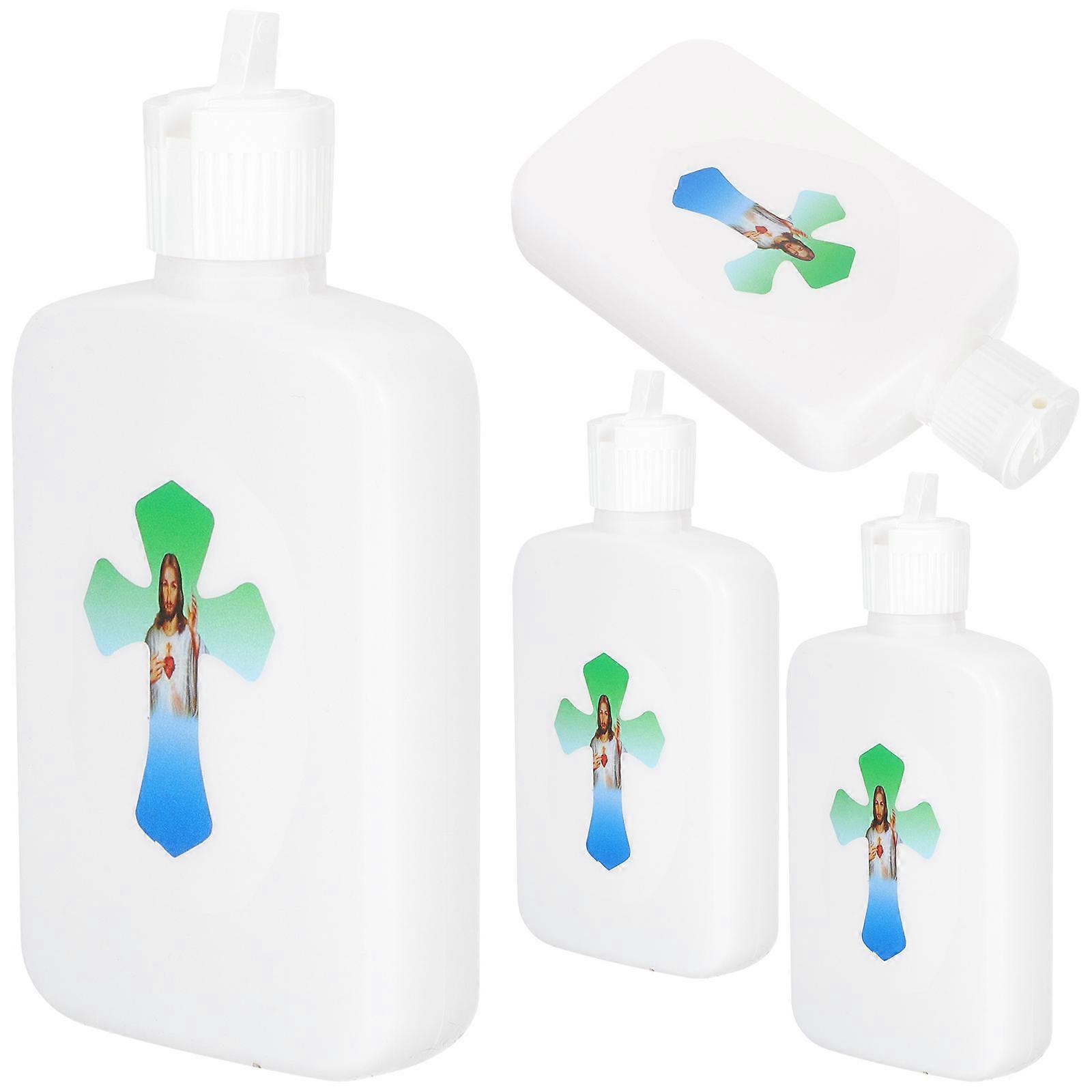 Hiking Water Bottle Cross Shaped Holy Water Container Travel Friendly 6Pcs