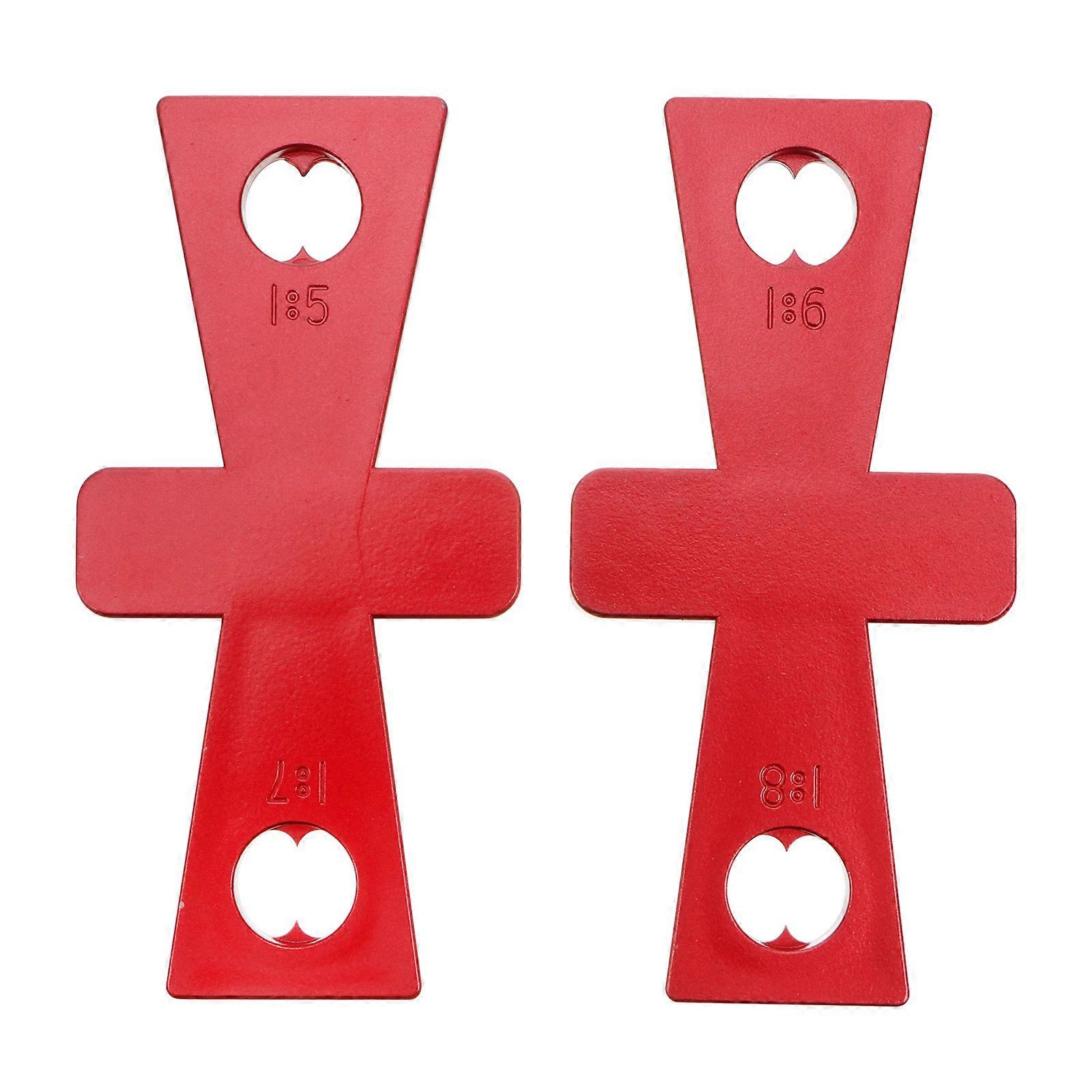 Marking Gauge Tools For Woodworking Square Shape Scribe Tool Red Color Precise Cutting Guide 4.72x2.36x0.67 Inch Experienced Woodworkers 2Pcs