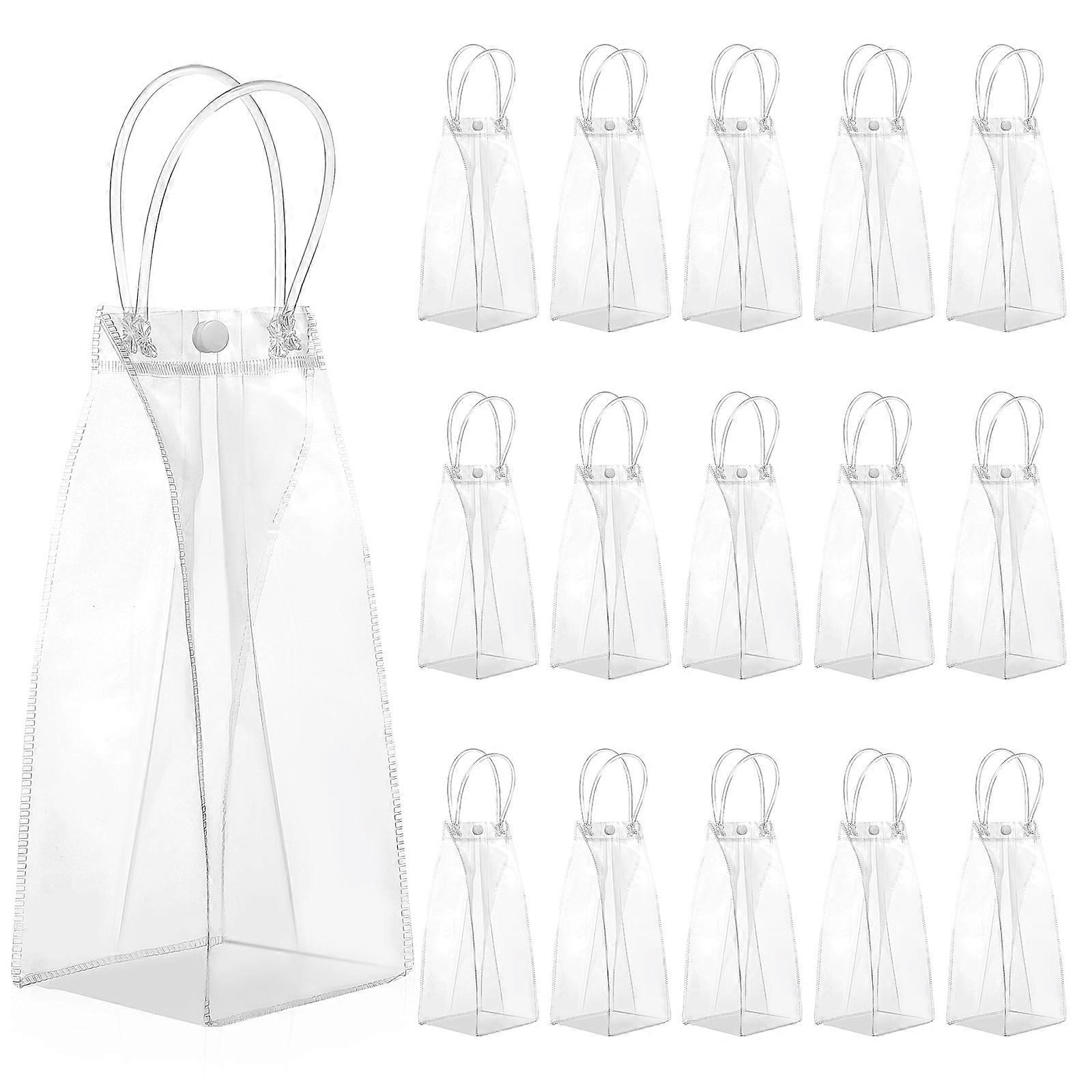 Bulk Party Bag With Handle Handheld Tote Bags Pvc Material For Retail Theme Party 15Set