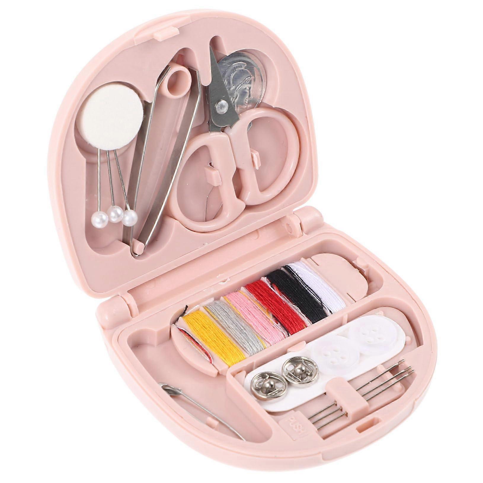 1Satz Mini Sewing Thread Organizer Storage Box for Sewing Tools with Various Compartments for Travel and DIY Projects and Practical