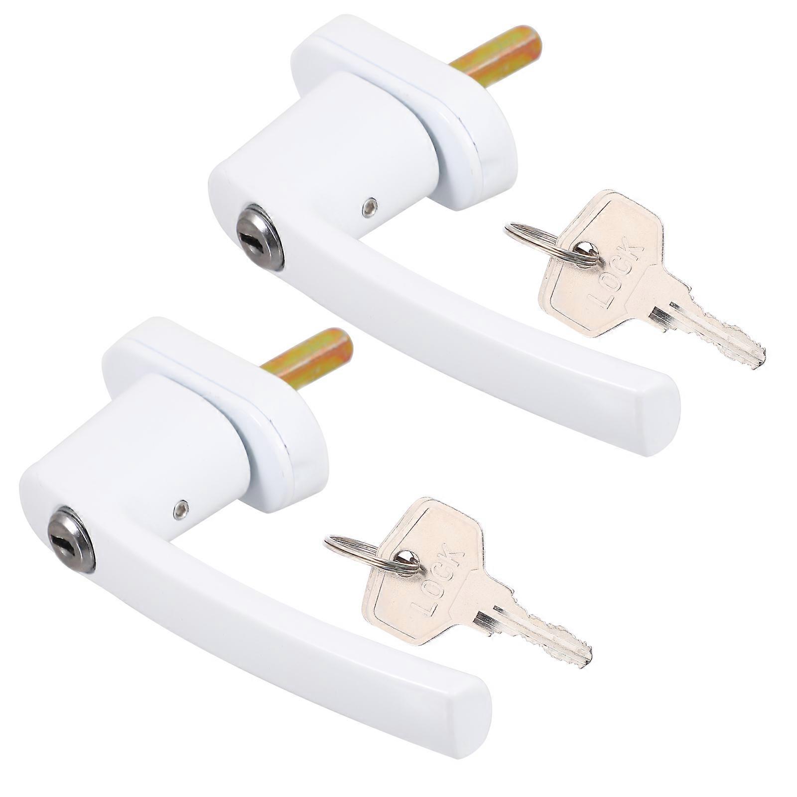 Window Pull Simple Structure Zinc Alloy Casement Window Home Use Rotating Movement 2Sets