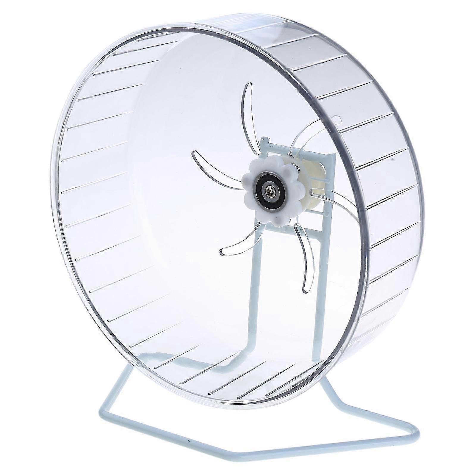 Silent Hamster Exercise Wheels with Metal Stand Quiet Spinner Plastic Running Wheel for Small Animals Gerbils Mice