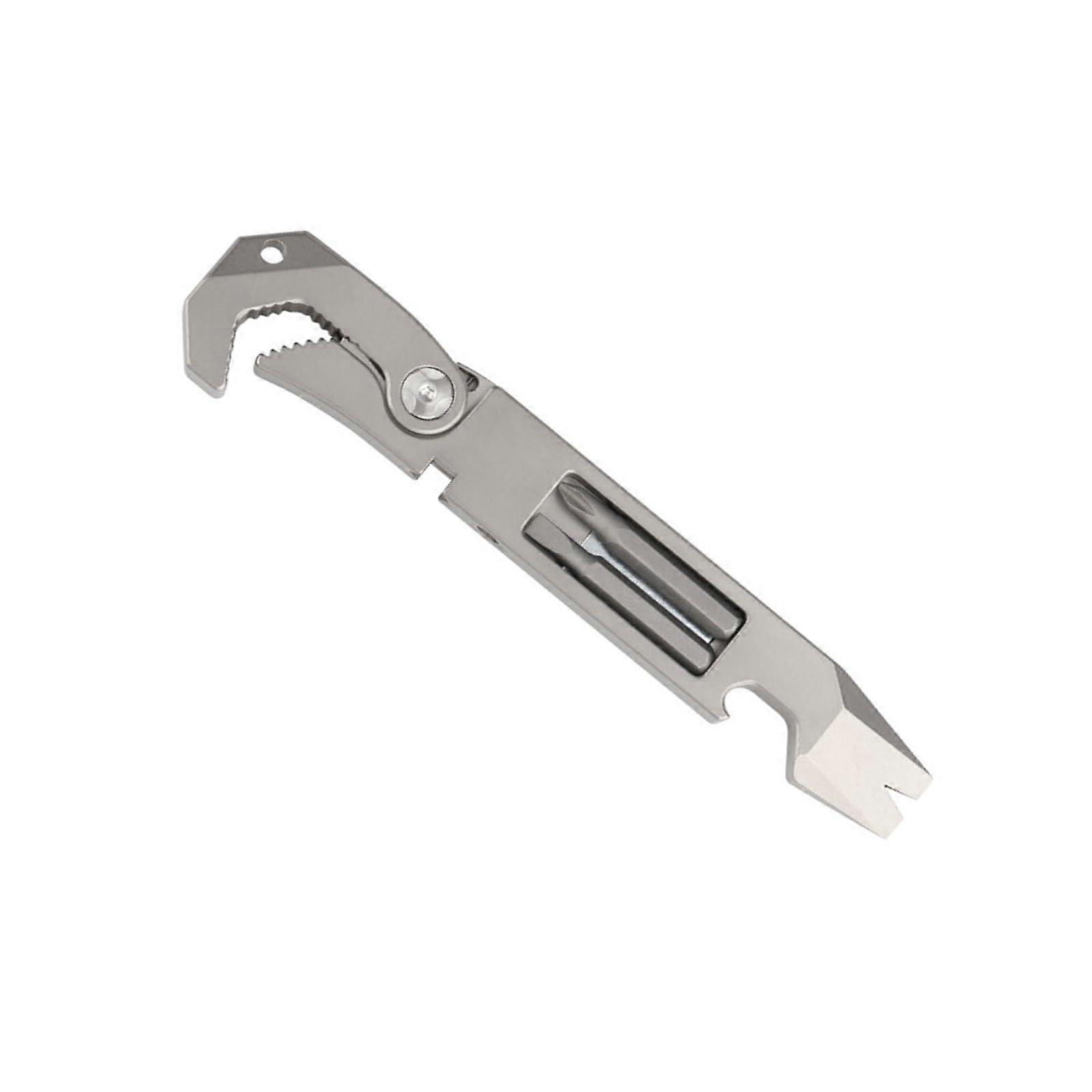 Crowbar Outdoor Multi Tool Alloy Lever Bar With Screwdriver And Wrench For Camping