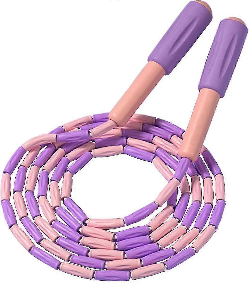 Purple Adjustable Beaded Skipping Rope 9ft 280cm